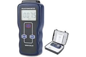 Yanmis Misuratore di energia Solare Digitale Portatile, SM206 Tester di misurazione dell'energia della Luce Solare Due unità W/m² / BTU Strumento di Prova di radiazione Digitale ad Alta precisione
