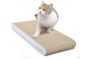 AMZNOVA Durable Cat Scratch Pad, Recyclable, Colors Series, Narrow, Ivory