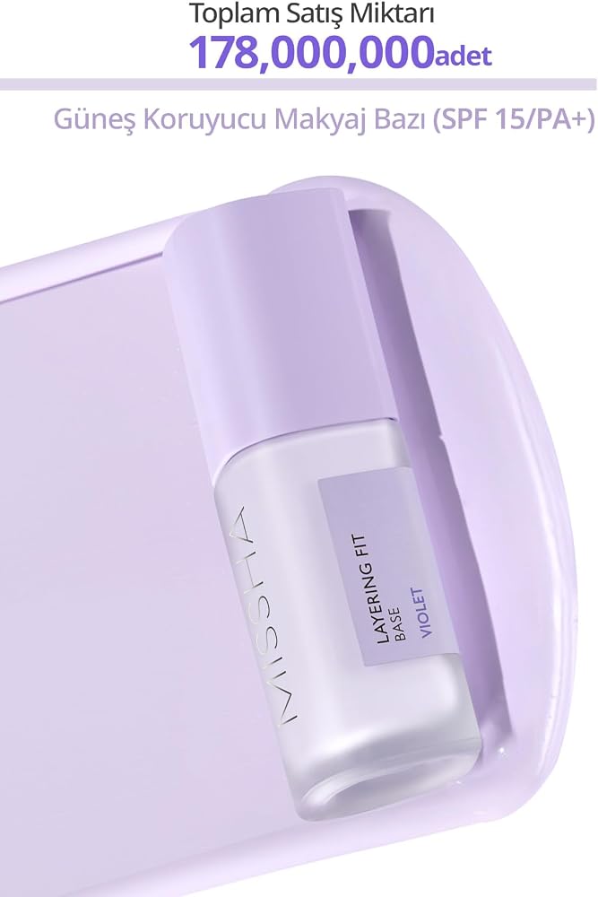 Missha Renk Eşitsizliklerini Nötrleyen Pürüzsüzleştiren Nemlendirici Makyaj Bazı Layering Fit Base (Violet), 111136