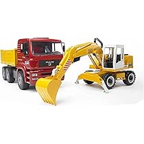 R.mamです！ bruder 02751 - Man TGA Wywrotka z łyżką Liebherr - 1:16