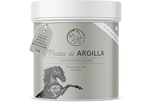 Annimally Argilla per Cavalli 2kg - Pasta di Argilla per Cavalli con preziosi estratti di Erbe per Il rilassamento e la distensione dei Muscoli