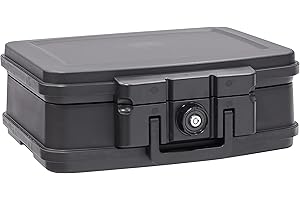 ARREGUI MT1104 Mallette de sécurité Anti Feu, Coffre fort Ignifuge et Etanche avec serrure à clé, portatif, Porte document résistant au feu eau, Certifié, Taille A4, Noir, 16,5 x 44 x 37 cm