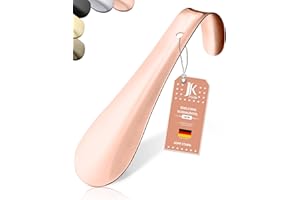 JK Trade® Chausse-pied en acier inoxydable stable de 15 cm | En acier inoxydable pour s'asseoir | Rapide et agréable au dos | Longueur et largeur optimisées | Pour chaussures - À suspendre moderne