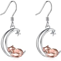 Orecchini pendenti in argento sterling a forma di elefante