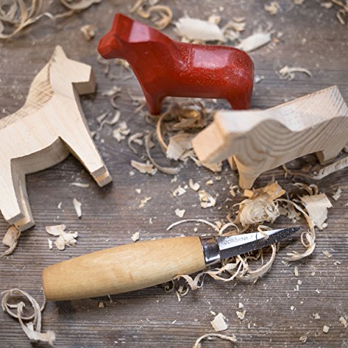 Morakniv Werkzeug Kerbschnitzmesser geölter Birkenholzgriff 3-lagig Gesamtlänge: 17.0 cm, 138506 - 2