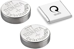 Bundle of 2 x Renata 377 Watch Battery 1.55v SR626SW + Quzo Belgian Chocolate - Official Renata Watch Batteries