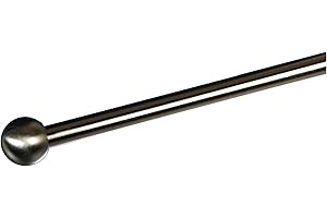 LIEDECO Endstück für Gardinenstangen Kugel Madrid, ø 12 mm, 2 Stk edelstahl optik