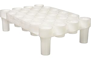 FASTFERMENT FRBB-24 FastRack Estante de Secado de Botellas de Cerveza, plástico HDPE Libre de BPA de Grado alimenticio, Color Blanco