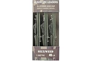 TJR TACKLE Carp Leadcore Leaders Hybrid Lead clips QC or Ring Swivel Ready Tied
