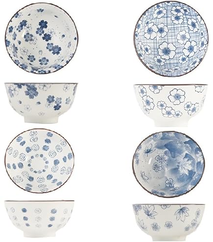 AHX Porcelain Dessert Bowls Cereal Bowl 13 Oz - 4.75" Ceramic Bowl Set Of 6 - Japanese Style Small Bowls - Walmart Supplies - View #6