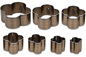 Hztyyier 7Pcs Strumento per taglierina per punzonatura Set per punzonatura per cavità a Un Foro Cavo in Pelle Set per punzonatura a Forma Floreale per Taglio Floreale Leather Tools