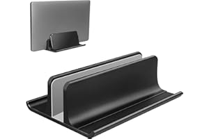 ‎VAYDEER VAYDEER Pionowy Regulowany Stojak na Laptopa 3 w 1 - Aluminiowy, Kompaktowy, Do MacBooka, Notebooka, iPada, Laptopów Do 17,3 Cala - Czarny