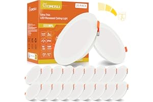‎TOMOSU LED Einbaustrahler Dimmbar 230V Flach, LED Spot 10W 1000LM, IP44 Einbauleuchten für das Bad, Neutralweiß 4000K, Ø115-125mm Lochdurchmesser, Deckenspots für Wohnzimmer Küche Schlafzimmer, 20er Set