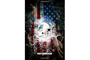 Notebook : Miami Dolphins Lined Notebook Journal 102 Pages - Independence Day Gift Ideas Type #17