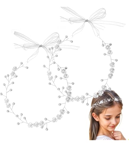 Coroncina Comunione Bambina,Coroncina di Fiori Fasce Capelli Sposa