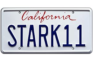 CELEBRITY MACHINES Iron Man 2 | STARK 11 | Metal Stamped License Plate
