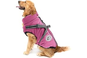 Snugget Waterproof Dog Coat with Harness, Warm Winter Dog Jacket for Small, Medium & Large Dogs