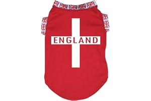 Petitebelle England Cross Hunde-Shirt, für Welpen, Größe XS, Rot / UK-Saum