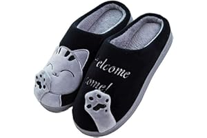 Cliont Mignon Chat Pantoufles Pantoufles Intérieur Anti Slip Chaussures Cadeau De Noël pour Les Femmes Et Les Hommes