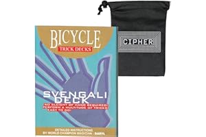 BICYCLE AND CASCADE JUGGLING Svengali Bicycle Brand Deck - Easy Amazing Magic Card Deck - Includes Instructions and Cipher Playing Cards Bag (Blue)