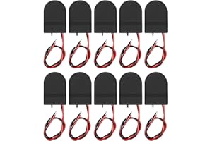 Sarini Lot de 10 Supports de Piles CR2032 3 V pour Piles Bouton avec Fils et Interrupteur Marche/arrêt Tension de Sortie 3 V pour projets électroniques avec Interrupteur à Fil