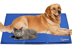 GoStock Kühlmatte für Hunde, Kühlmatte für Haustiere Ungiftiges Gel-Selbstkühlende Matte für Hunde und Katzen, Pet Cooling Mat Hund Cooler Pad für Kisten, Zwinger und Betten (90 * 60cm)