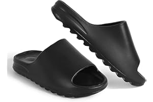 Puimentiua Cloud Sliders Mujeres Hombres Ultra Suave Almohada Slides Verano Grueso Antideslizante Zapatillas Baño Ducha Zapatos