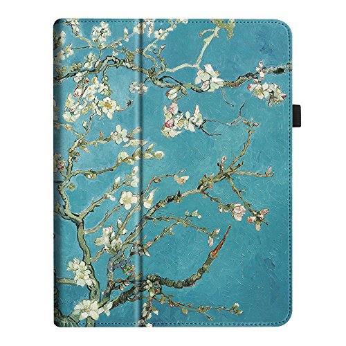 Fintie Apple iPad 1 Hülle Case Schutzhülle Etui Tasche – Folio Slim Fit Ständer Kunstleder Smart Cover mit Stylus Loop für iPad 1st Generation, Mandelblüten - 2