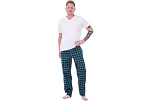 Bay eCom UK New Mens Pyjama Bottoms Rich Cotton Woven Check Lounge Pants Nightwear M to 5XL
