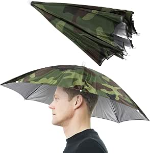 Ombrello da Pesca Protezione Solare Ombrellone Montato A Testa 65 cm di  Diametro Camouflage Cappello Ombrello Viaggio di Pesca All'aperto Accessori  di Avventura : Amazon.it: Sport e tempo libero