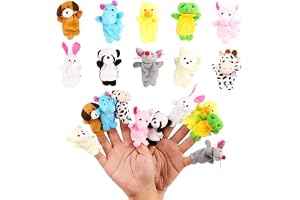 Animals Finger Puppets Set - Soft Plush Puppet Toys for Kids,Toddler Boy Toys for 3 4 5 6 7 8 Year Old Boys Girls,Classroom, Party Favors, Goodie Bags Fillers, Birthday Day Gifts and Prize(Random)