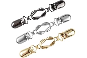 ORIXO 3 Pièces Cardigan Clip en Métal, Pinces À Cardigan Vintage pour Femmes, Clips Pull Vintage, Clips pour Vêtements, Waist Clip, Serrage De Taille pour Robes, Attache Écharpe Et Gilet, pour Écharpe Robe