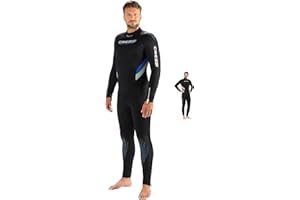 Cressi Castoro Man Monopiece Wetsuit - Traje de Buceo para Hombre, Disponible en Neopreno de 5 ó 7 mm