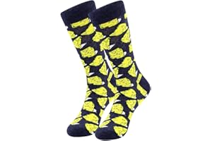 BONANGEL Men's Fun Dress Socks, Crazy Christmas Socks Colorful Funky Novelty Funny Casual Cotton Office Birthday Socks for Men Dad