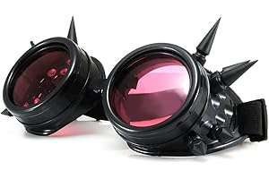 Lunettes de soudage style steampunk âge victorien – Pour gothique et cosplay – Avec piques et verres teintés Morefaz™ protection UV 400