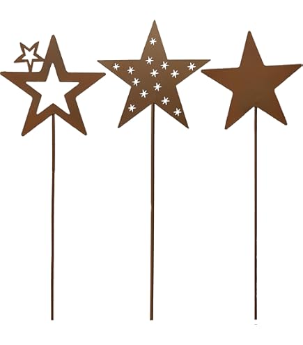 Lot De 3 Sapins Rouillés - Qualité Supérieure