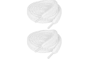 Endoto 2 Paires 16MM Lacet Fluffy Peluche pour Chaussures, Lacets Plush Fourrure épaisses Furry Fuzzy Shoelaces Laces