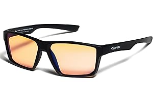 Horus X ® • Okulary z filtrem niebieskiego światła dla mężczyzn i kobiet • Blue Light Glasses okulary bez siły | okulary w kolorze bursztynowym