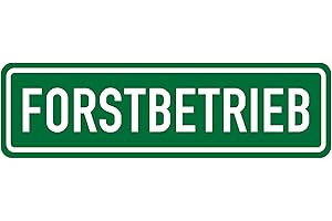 ‎LOHOFOL Magnetschild Forstbetrieb | Schild magnetisch | weiss/grün, lieferbar in drei Größen (35 x 10 cm)