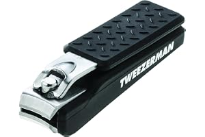 TWEEZERMAN Nagelklippare (precisionsgrepp, skarpa, rundade skärblad, förvaringsväska ingår)