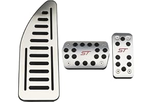 HKYBCF Edelstahl Car Pedals Cover Passend Für Ford Focus 2 3 4 Mk2 Mk3 Mk4 Kuga Escape RS ST 2005-2020 Kupplung Gasbremspedal Set Pads Auto Pedal 347 (Color Name : at with Rest)