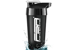 ‎FSA NUTRITION Protein Shaker 700ml - kein Sieb oder Ball dank Circle Technology - Eiweiß Shaker BPA frei - Fitness Becher auslaufsicher mit Skala - FSA Nutrition - Schwarz | Weiss