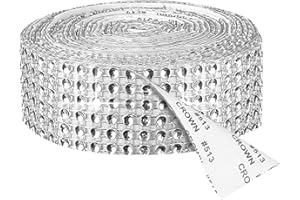 Shao hua 3 Yarda Cintas Autoadhesivas de Diamantes, Se puede cortar Cinta de Cristal Diamantes, Bricolaje Rollo de Cintas de Diamantes Brillantes, Para Artes de Manualidades Evento(Ancho:3cm)