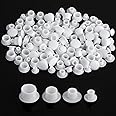 120PCS Screw Covers White, 4 Sizes White Hole Plugs, Plastic Screw Covers Caps Hole Plugs Assorted for Nail Holes, Screw Holes, Partition Holes in Cabinets, Brackets, Shelves (5mm/6mm/8mm/10mm)