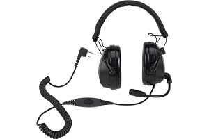 Retevis EHK012 Two Way Radio Headset with Mic,Noise Reduction,Head Volume Adjust,for Retevis RT22 RT68 RT21 H-777,Compatible with Baofeng UV-5R F8HP Walkie Talkie,2 Pin 2 Way Radio Headset(1 Pack)