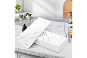 ANMINY 20pcs Marble Wallpaper Bathroom Self Adhesive 60x30cm Peel and Stick Tiles Bathroom Wall Stickers Kitchen Floor Waterproof Oil-Proof Wall Stickers for Shower Ceiling Tiles