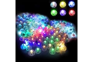 JUMRHFAN 100PCS Petite Lampe LED Flash Ballon, Lampe Lanterne Flash Ball, longue durée de veille pour la lumière de la lanterne, décoration pour Noël, Halloween (Couleur aléatoire)