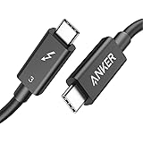 Anker Thunderbolt 3.0 Cable 2.3 ft, Supports 100W Charging / 40Gbps Data Transfer USB C to USB C Cable, Ideal for Type-C MacB