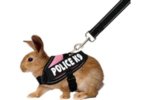 Vehomy Rabbit Harness with Lead for Rabbits Cats Small Animals Pink