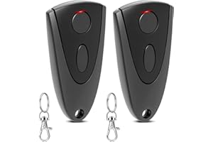 QUEVATI Garagentoröffner Fernbedienung kompatibel mit Novoferm Novotron Handsender 502 MAX43-2, Novotron 512 MIX43-2, 433,92 MHz – Ersatz Fernbedienung für Garagentoröffner (Schwarz-2PCS)